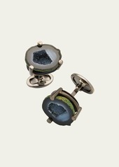 Jan Leslie Men's Druzy Crystallized Gemstone Cufflinks