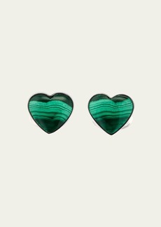 Jan Leslie Men's Malachite Heart Cufflinks