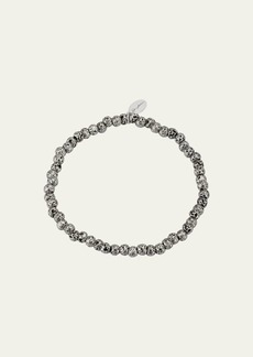 Jan Leslie Men's Sterling Silver Lava Beaded Bracelet