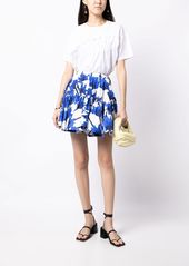Jason Wu abstract-print ruched skirt