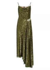 Jason Wu Asymetric Sequin & Chiffon Slipdress