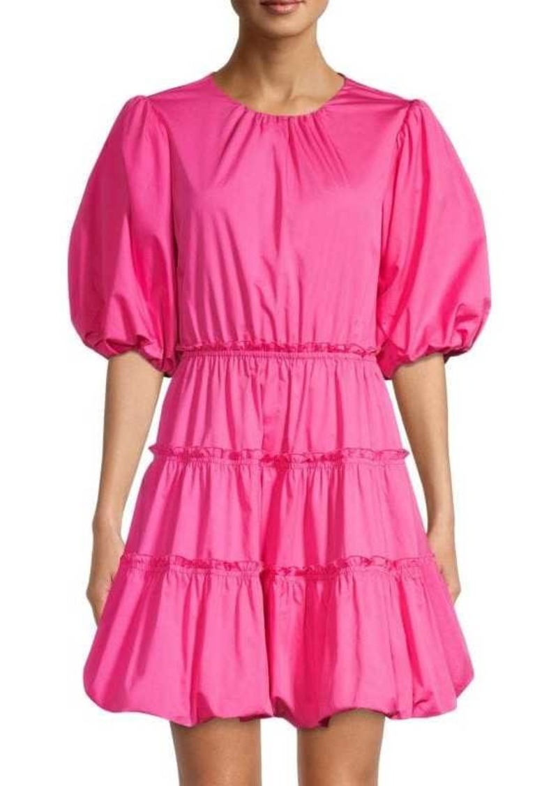 Jason Wu Balloon Sleeve Tiered Mini Dress