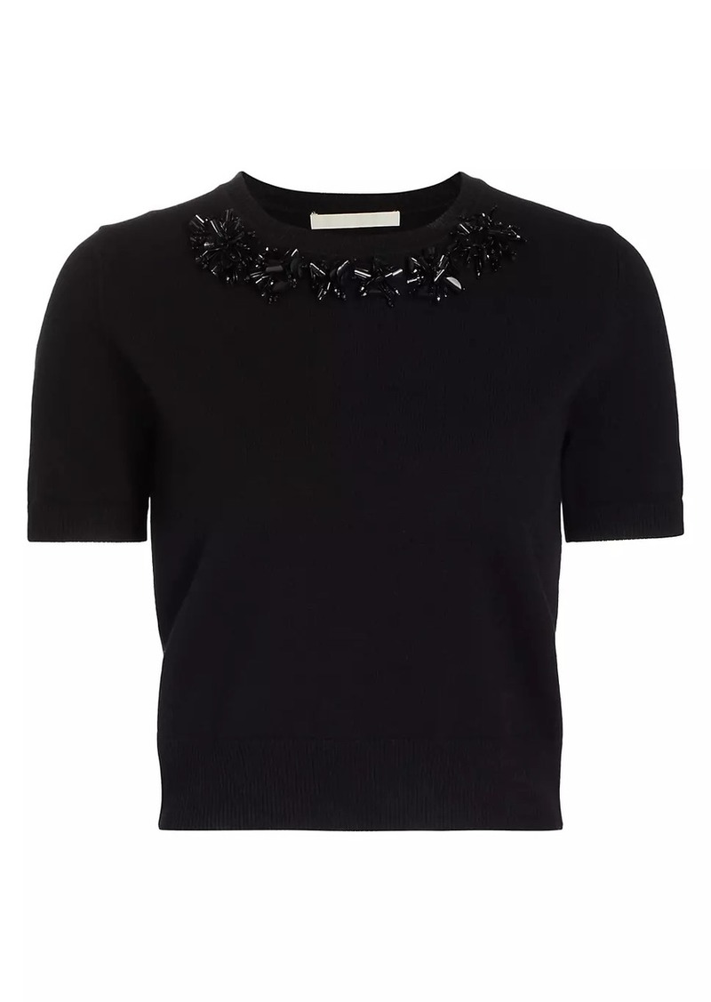 Jason Wu Beaded Knit Wool-Blend Sweater