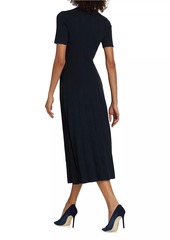 Jason Wu Cable-Knit Pleated Midi-Dress