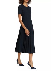 Jason Wu Cable-Knit Pleated Midi-Dress