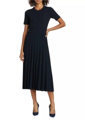 Jason Wu Cable-Knit Pleated Midi-Dress