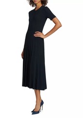 Jason Wu Cable-Knit Pleated Midi-Dress