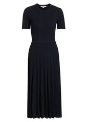 Jason Wu Cable-Knit Pleated Midi-Dress