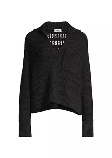 Jason Wu Collared Breathable Knit Sweater