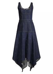 Jason Wu Denim Handkerchief Midi-Dress