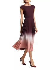 Jason Wu Dip-Dye Crepe Pleated Midi-Dress