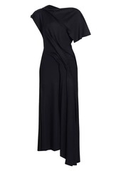 Jason Wu Draped Wool Jersey Maxi Dress