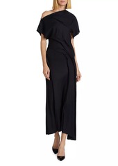 Jason Wu Draped Wool Jersey Maxi Dress