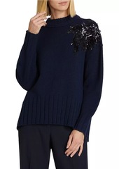 Jason Wu Embellished Merino Wool Sweater