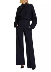 Jason Wu Embellished Wool Button-Up Shirt