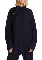 Jason Wu Embellished Wool Button-Up Shirt