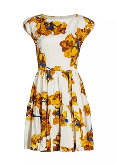 Jason Wu Floral Cap-Sleeve Dress