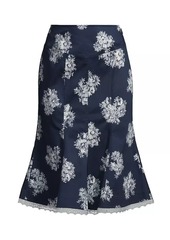 Jason Wu Floral Flared Midi-Skirt