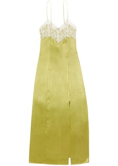 Jason Wu floral-lace V-neck silk dress