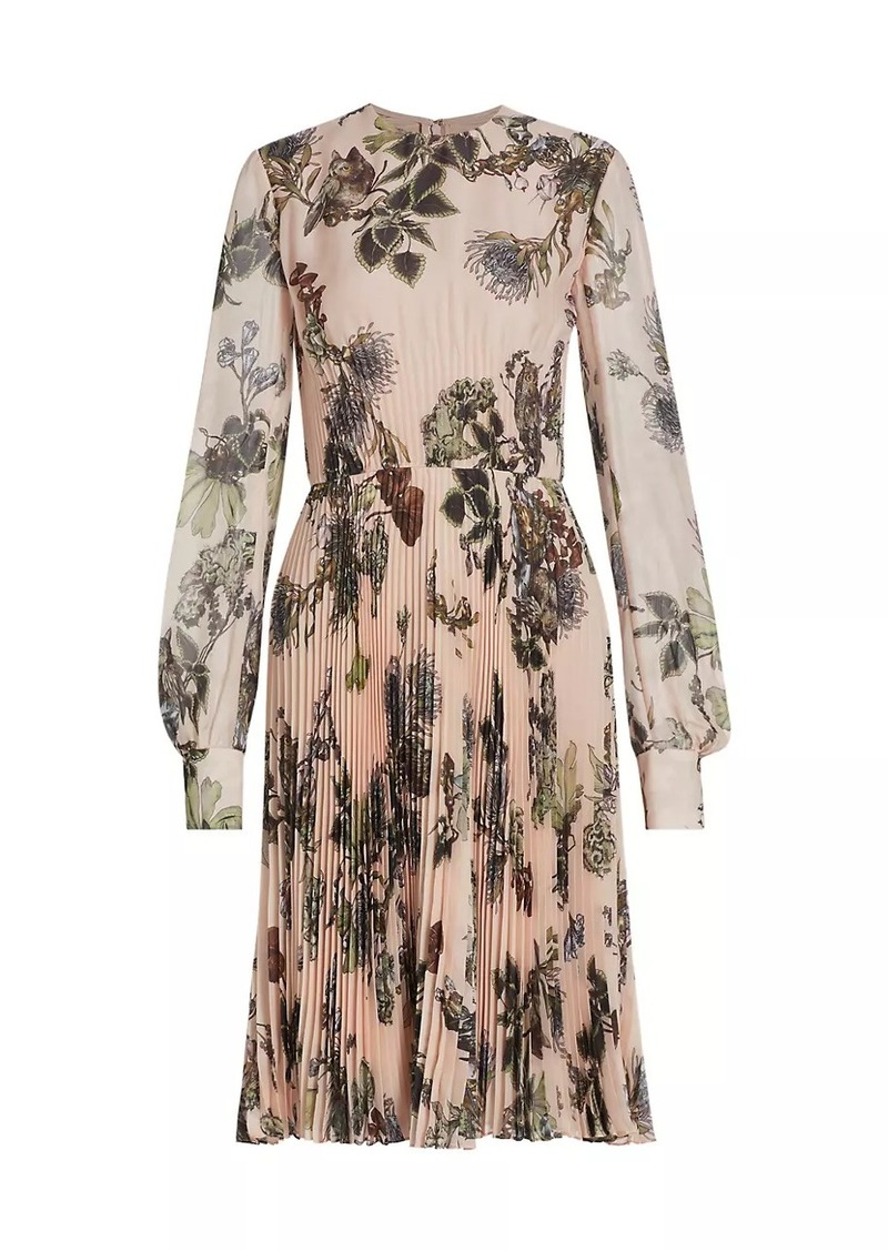 Jason Wu Forest Floral Pleated Midi-Dress