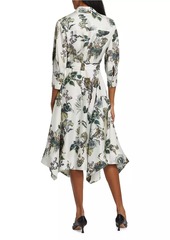 Jason Wu Forest Floral Silk Belted Shirtdress