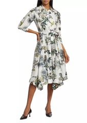 Jason Wu Forest Floral Silk Belted Shirtdress