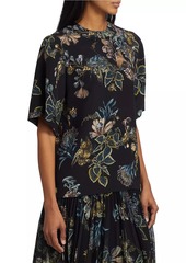 Jason Wu Forest Floral Silk Top