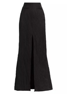 Jason Wu Front-Slit Crinkle Maxi Skirt