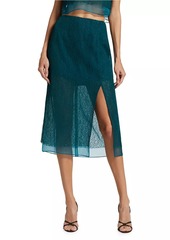 Jason Wu Geometric Cotton-Blend Lace Layered Midi-Skirt