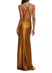 Jason Wu Hammered Satin Backless Gown