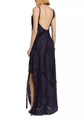 Jason Wu Jacquard Frayed Bias Gown