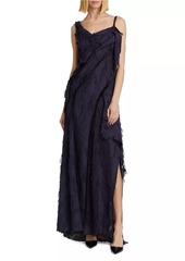 Jason Wu Jacquard Frayed Bias Gown