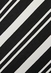 Jason Wu - Striped crepe top - Black - XL
