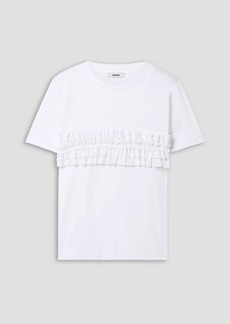 Jason Wu - Ruffled cotton-jersey T-shirt - White - XL
