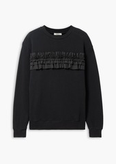 Jason Wu - Ruffled French-cotton terry sweatshirt - Black - XL