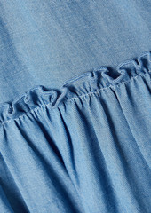Jason Wu - Tiered twill midi skirt - Blue - XL