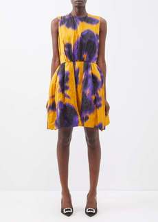 Jason Wu Collection - Floral-print Sateen Sleeveless Dress - Womens - Yellow Print
