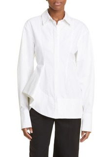 Jason Wu Collection Asymmetric Ruffle Button-Up Shirt