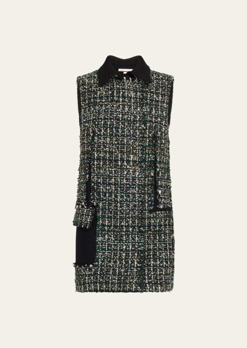 Jason Wu Collection Collared Tweed Mini Shift Dress