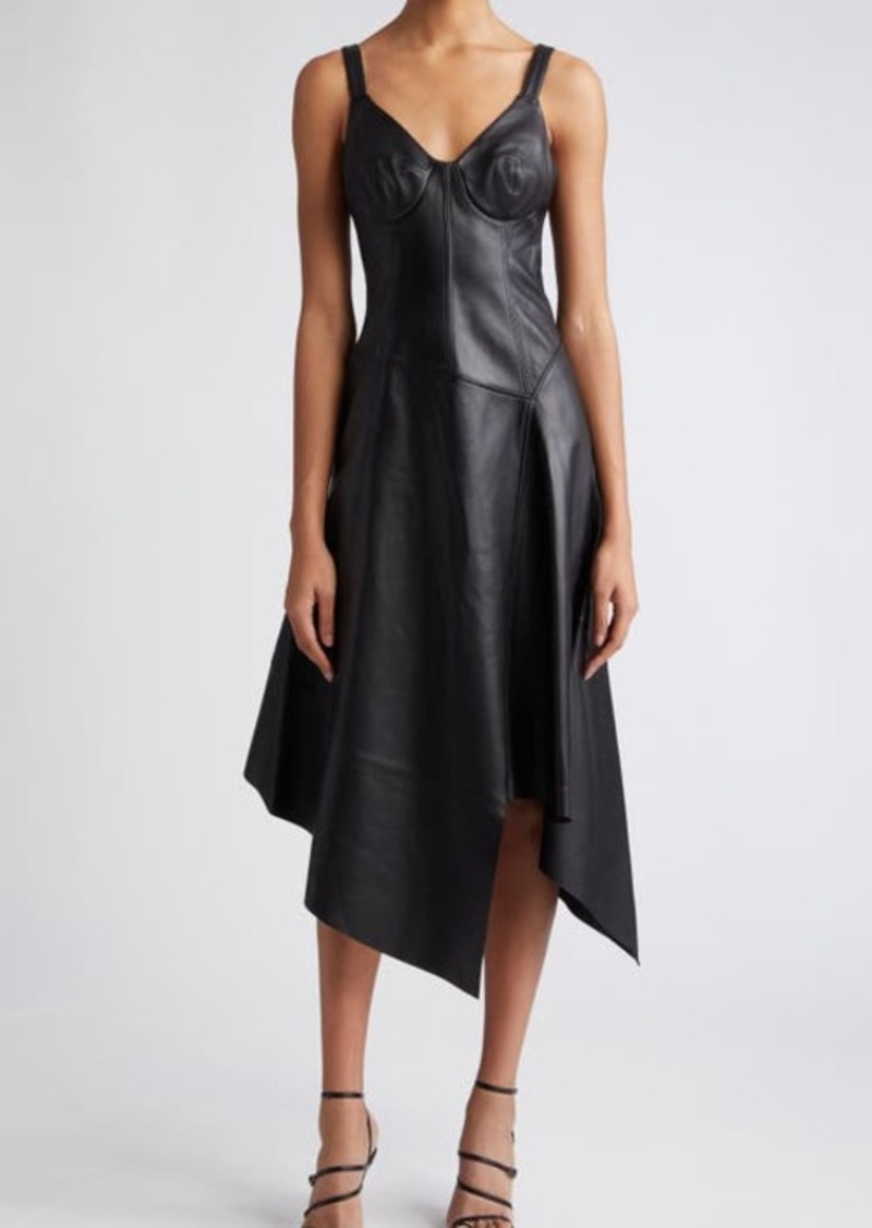 Jason Wu Collection Corset Bodice Leather Dress