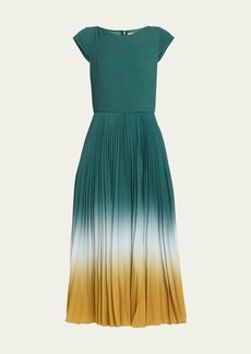 Jason Wu Collection Dip Dye Marocaine Pleated Crepe Dress