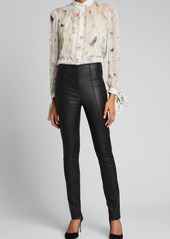 Jason Wu Collection Floral Tie-Cuff Silk Blouse