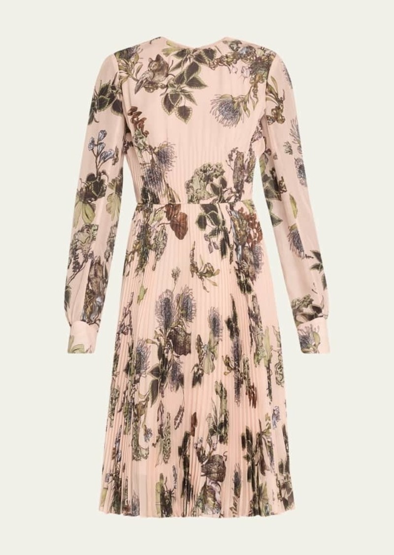 Jason Wu Collection Forest Floral Pleated Short Dress