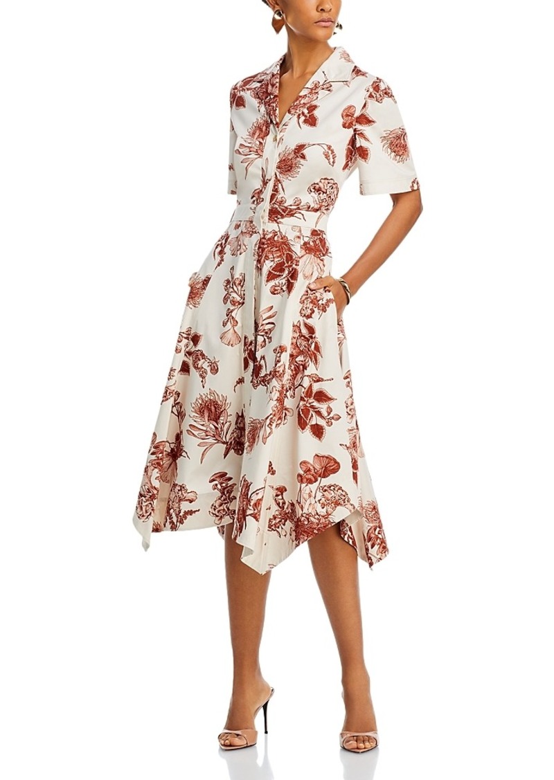 Jason Wu Collection Forest Floral Printed Shirt Dress