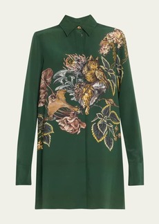 Jason Wu Collection Forest Floral Printed Shirtdress