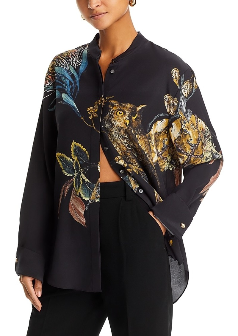 Jason Wu Collection Forest Floral Silk Blouse