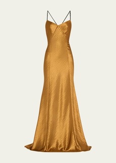 Jason Wu Collection Hammered  Satin Backless Gown