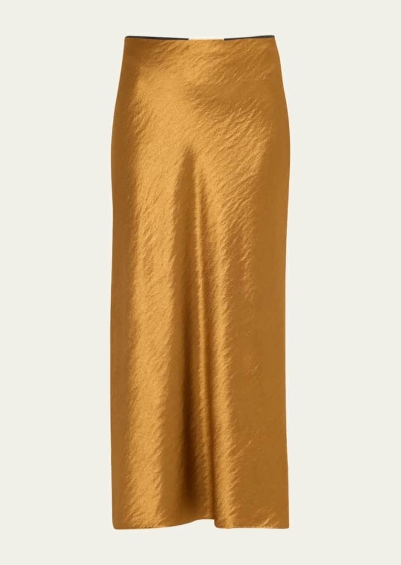 Jason Wu Collection Hammered Satin Midi Slip Skirt