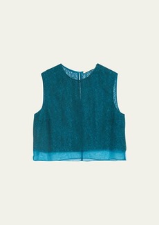 Jason Wu Collection Lace Organza Underlay Crop Top