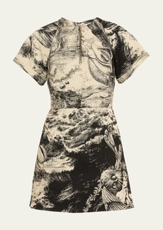Jason Wu Collection Oceanscape Jacquard Mini Dress